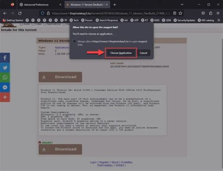 How do I enable magnet links in uTorrent?