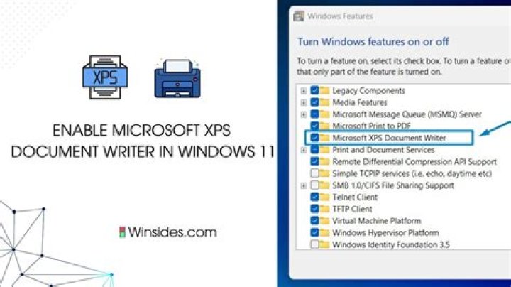 How do I install XPS Document Writer on Windows 7?