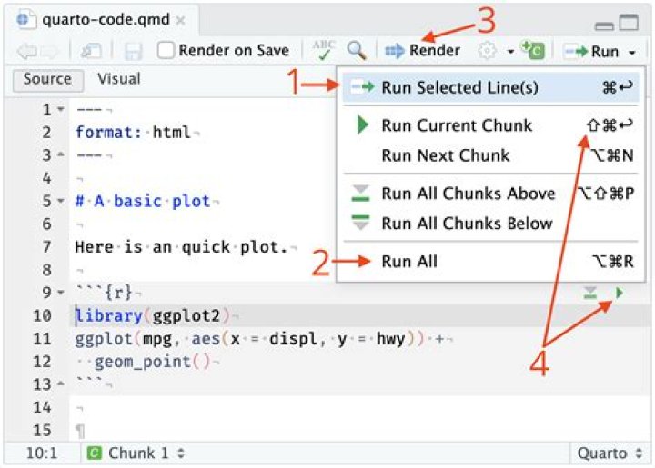 How do you break a long line of code in C++?
