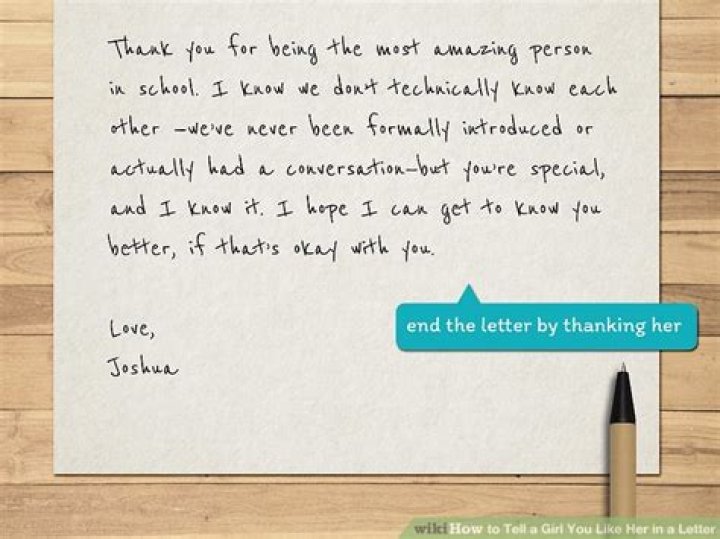 How do you tell a girl you like her in a letter?