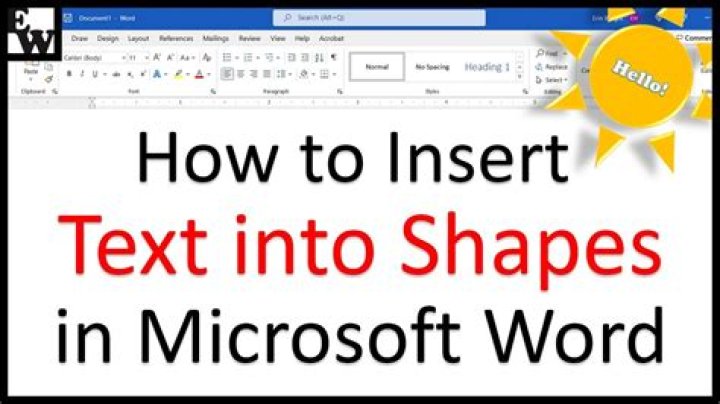 How do you turn words into a shape?