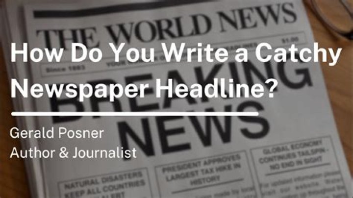How do you write a newspaper headline in grammar?