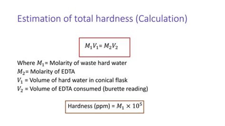 How is EDTA method used to determine the hardness of water?