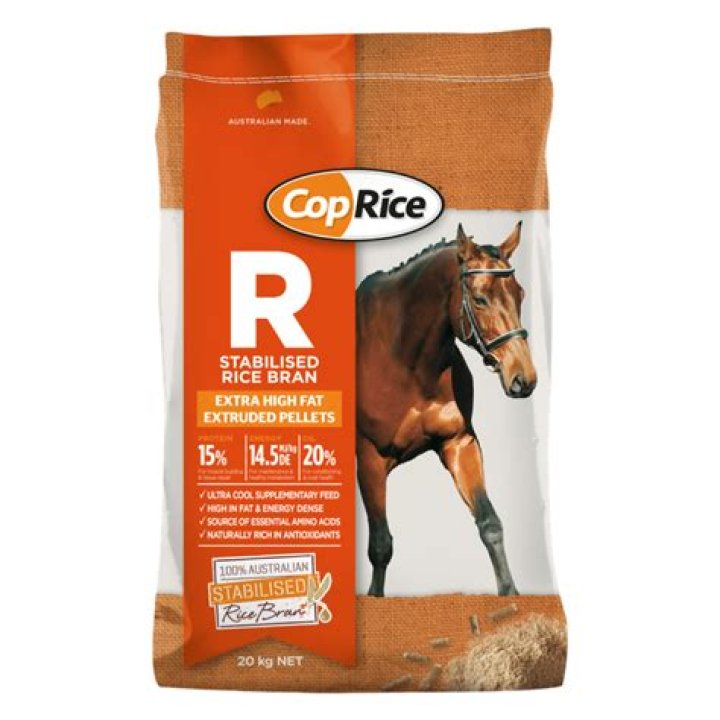Is rice bran pellets good for horses?