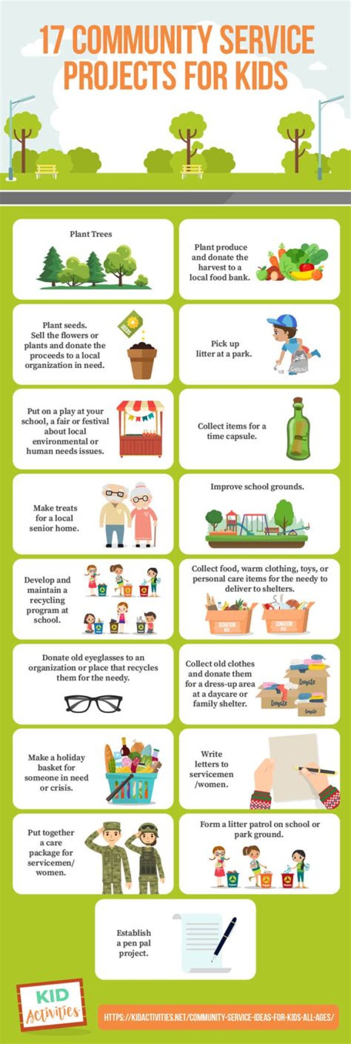 What are some community projects for kids?