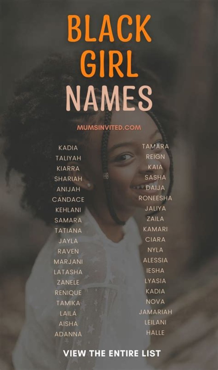 What are some good girl names for black girls?