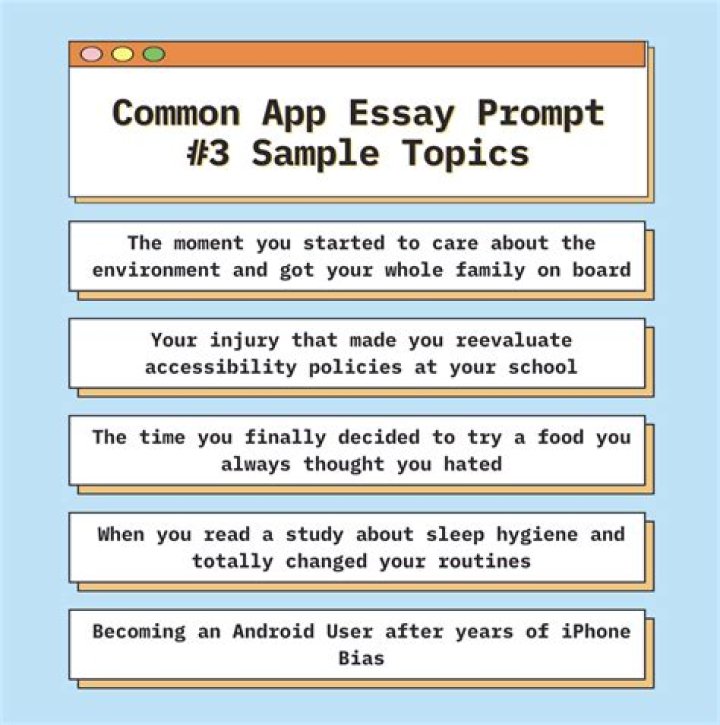 What are the 7 common app essay prompts?