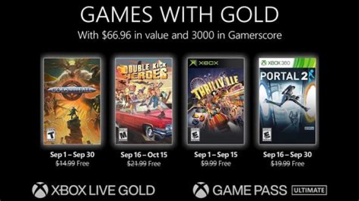 What are the current Xbox games with gold?
