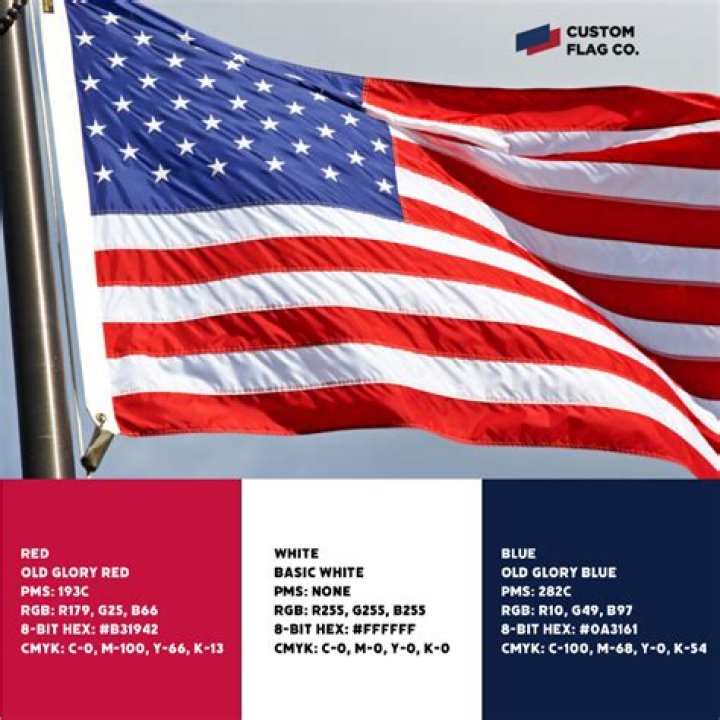 What are the official colors of the American flag?