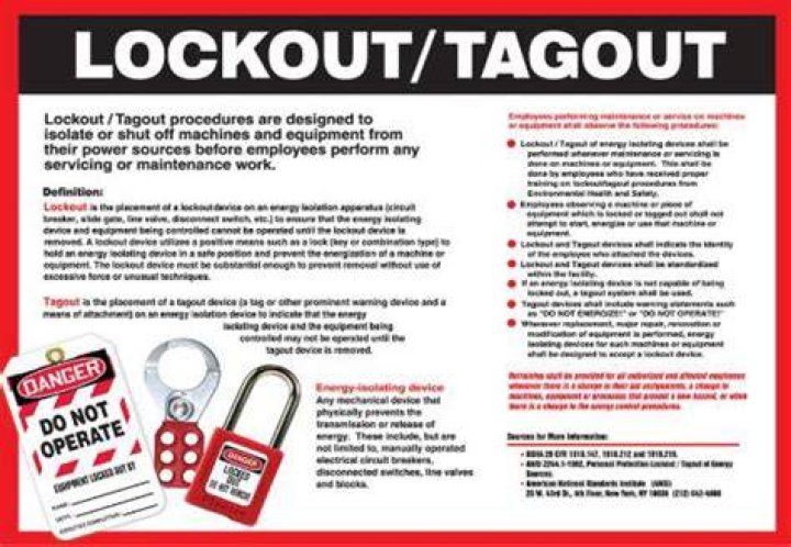 What are the requirements for lockout/tagout devices?