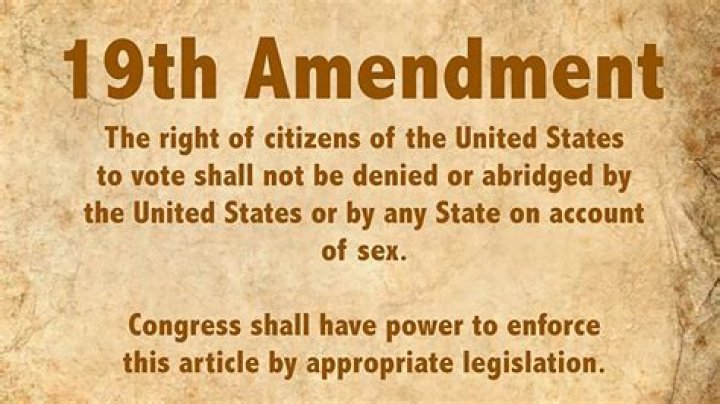What did the 19th amendment of the United States Constitution do quizlet?