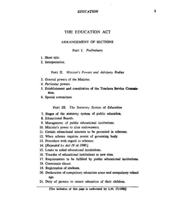 What did the education Act of 1981 introduce?