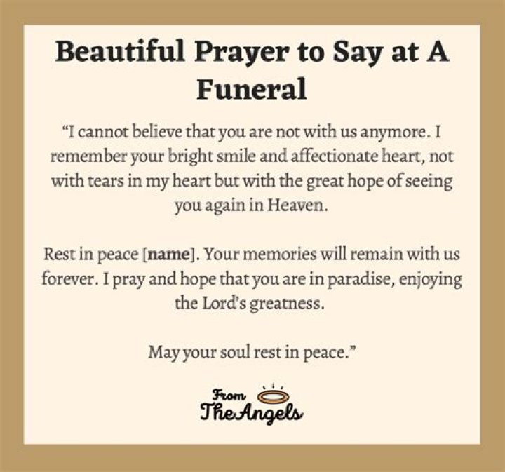 What do you say at a funeral prayer?