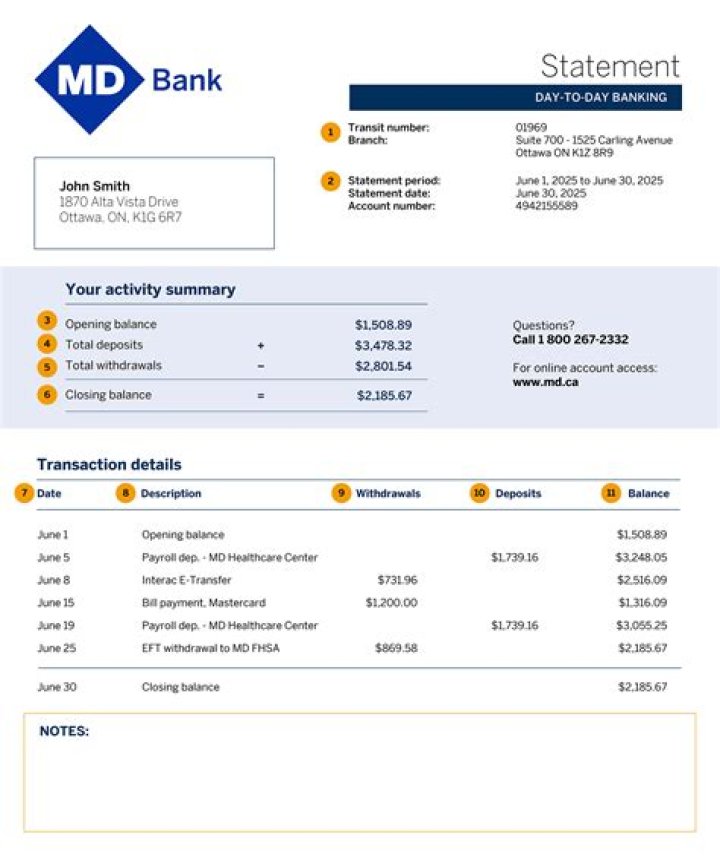 What does DDA mean on bank statement?