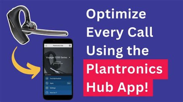 What does Plantronics hub software do?