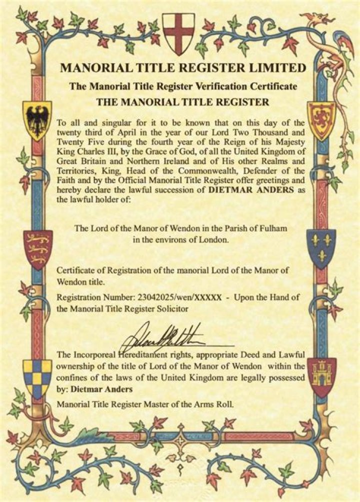 What is a manorial title?