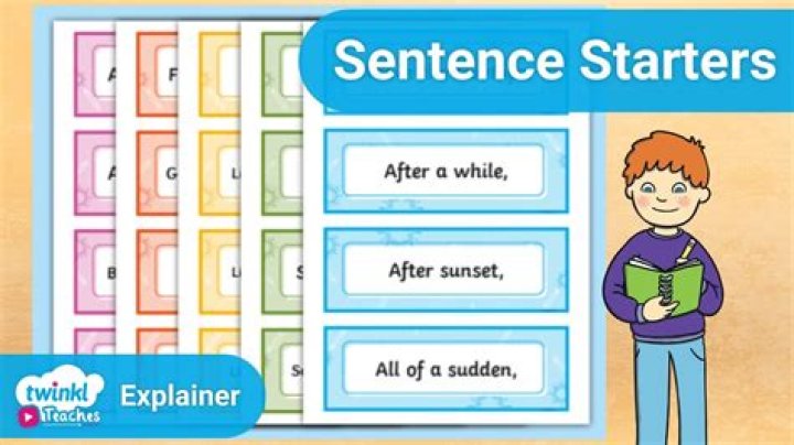 What is a sentence starter ks2?