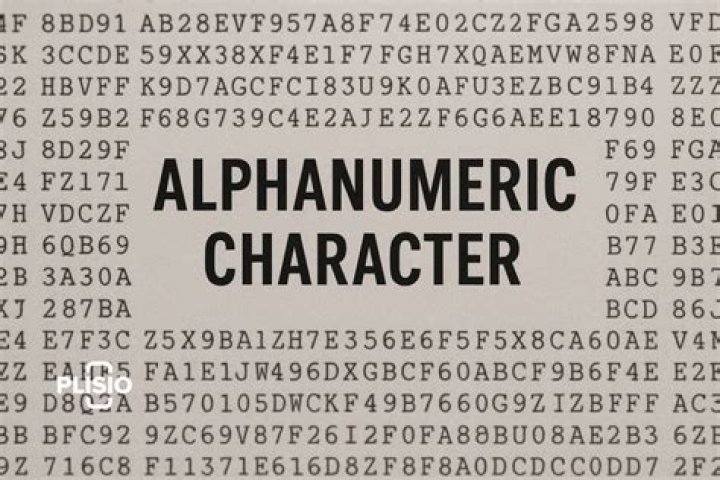 What is an example of a non-alphanumeric character?