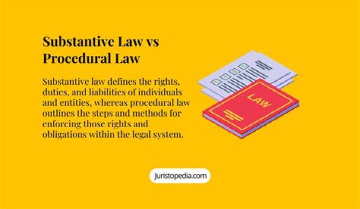 What is considered substantive law?