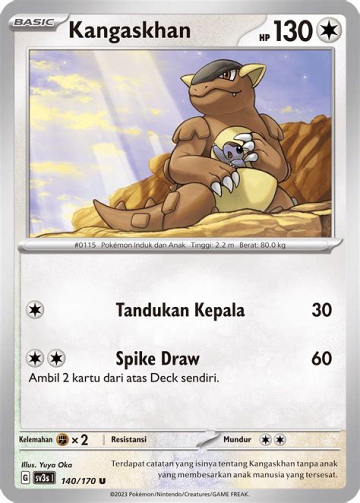 What is Kangaskhan base stat total?