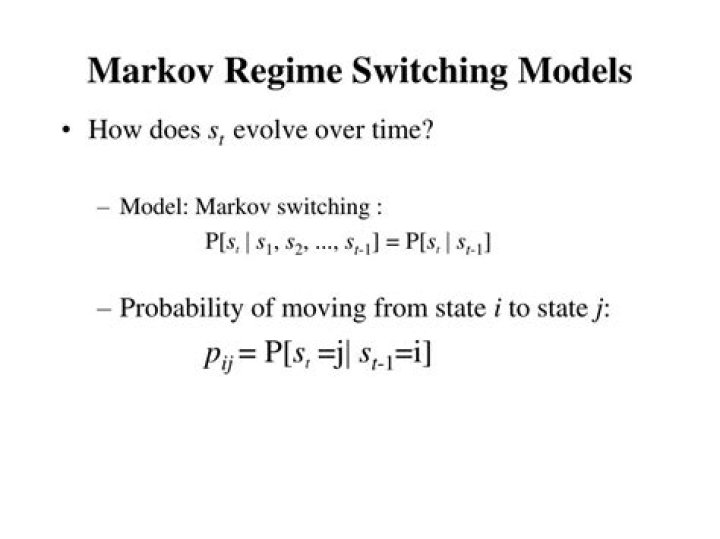 What is Markov regime switching model?