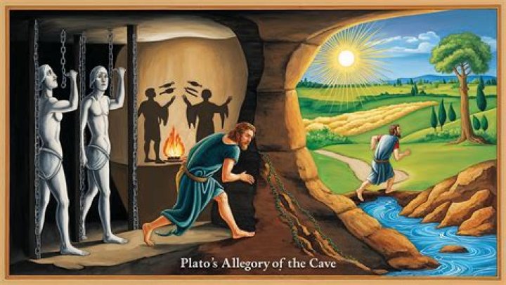 What is Plato trying to say in the allegory of the cave?