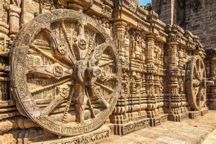 What is special about Konark temple wheel?