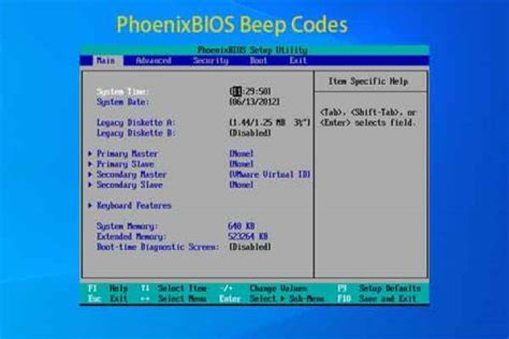 What is the beep code for Intel BIOS?