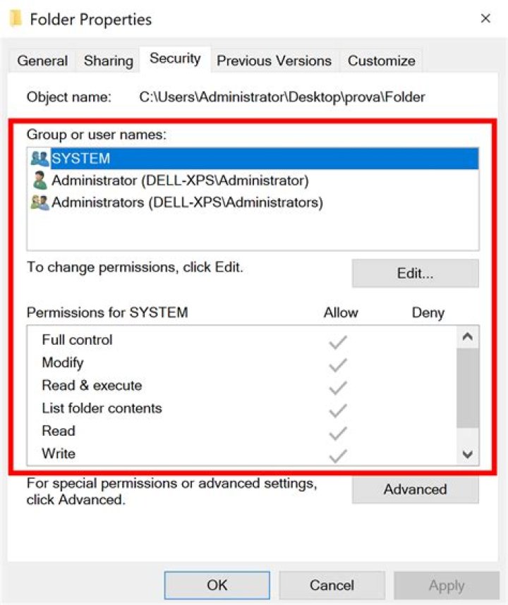 What is the default permissions for a directory?