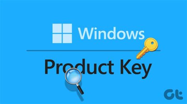 What is the example of product key?