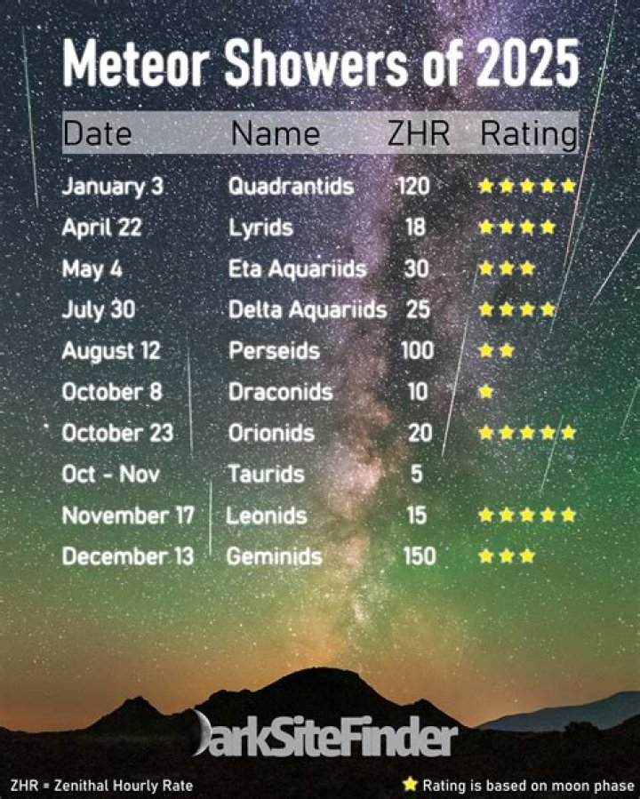 What is the name of the November meteor shower?