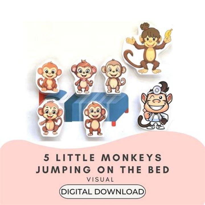 What is the theme of Five little monkeys jumping on the bed?