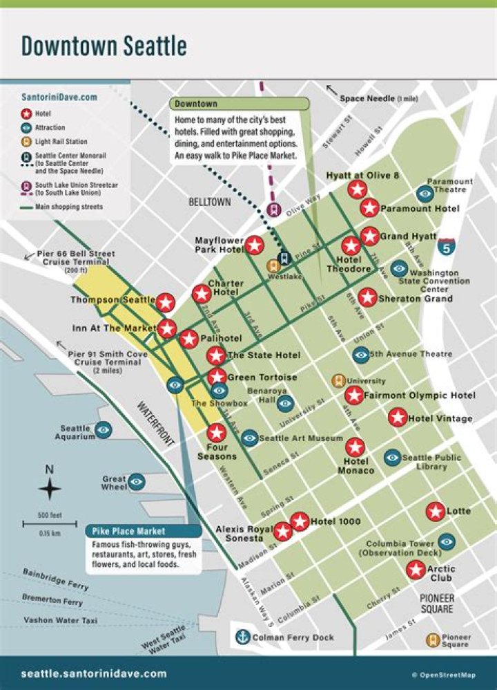 What part of Seattle is considered downtown?