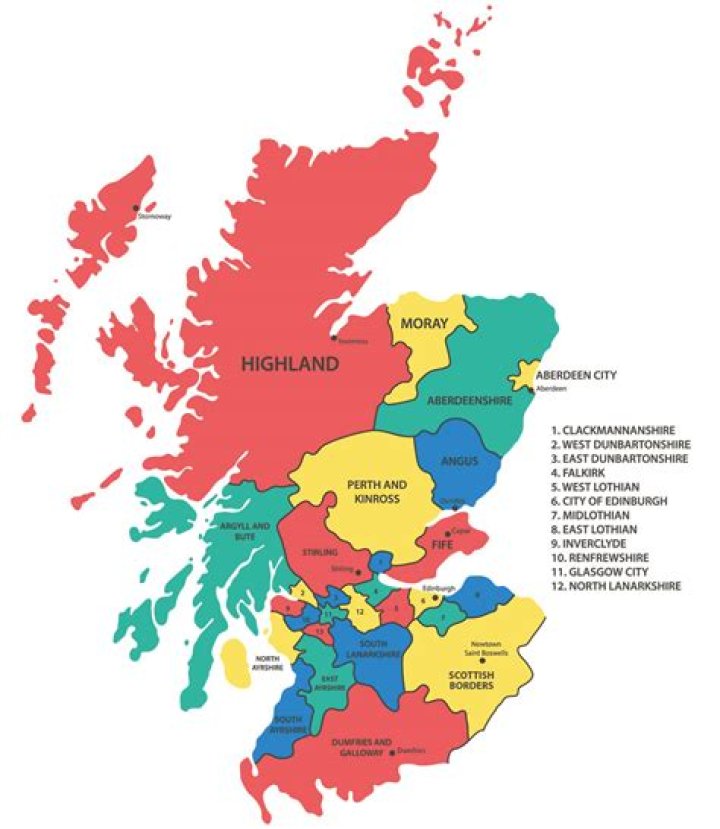 What towns are on the Scottish border?