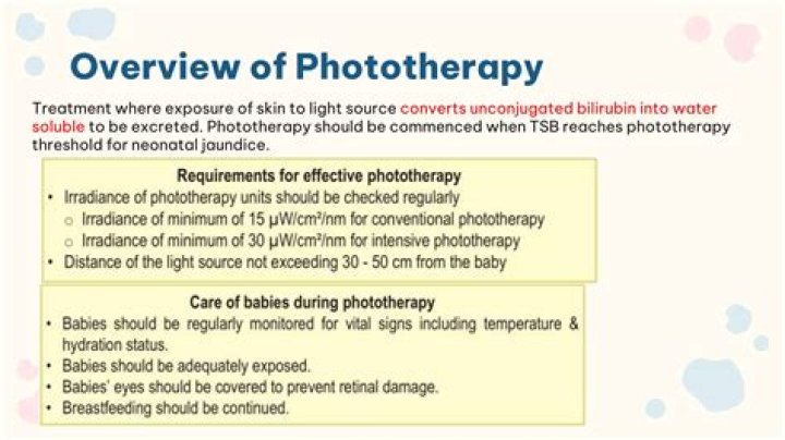 When should phototherapy be stopped?