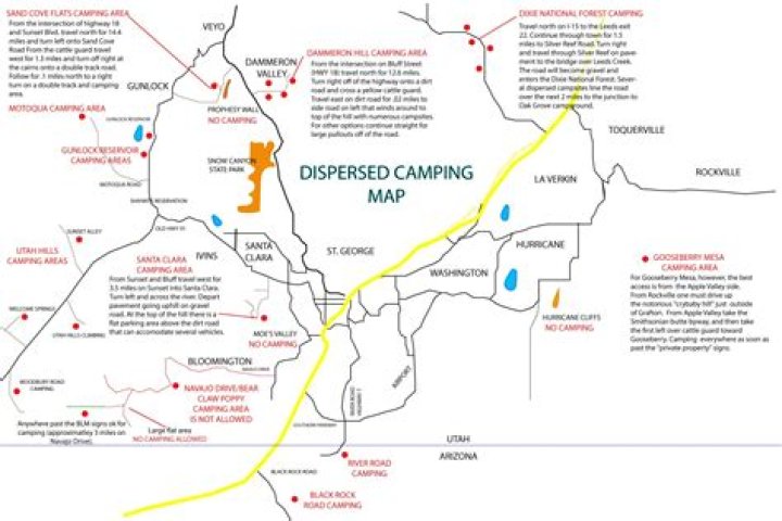 Where is dispersed camping allowed in California?
