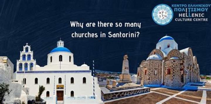 Why are there so many churches in Santorini?